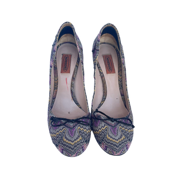Missoni Purple Hue fabric heels pumps size 39 - Picture 3 of 10
